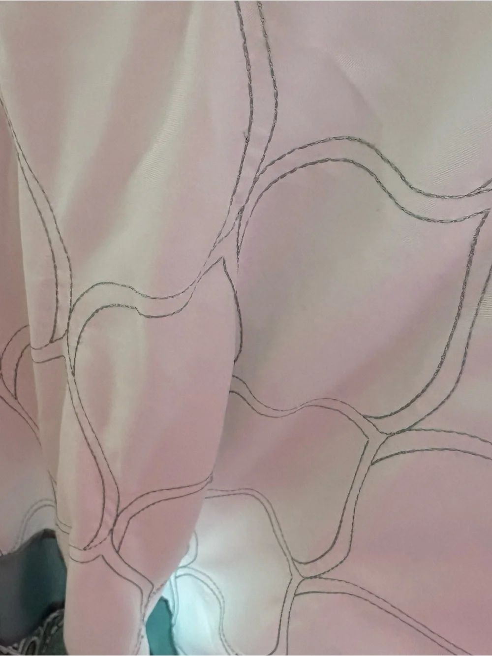 Neutral Sage and White Patterned Shower Curtain